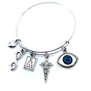 Optometrist Bracelet Eye Doctor Charms May Be Personalized